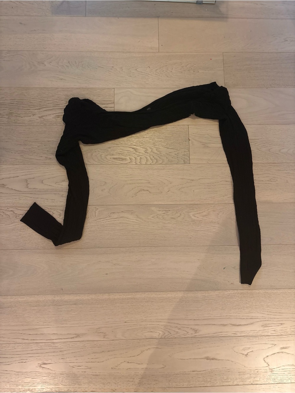 Black Bloch Knit Shrug Sweater